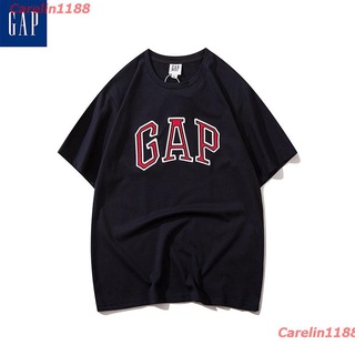 Carelin1188 2022 Gap เสื้อยืดแขนสั้นผ้าฝ้ายทรงหลวมสไตล์คลาสสิกสําหรับผู้ชายผู้หญิง sale