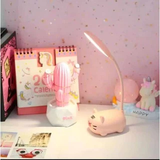 โคมไฟ LED โคมไฟตั้งโต๊ะไร้สาย แถมสายชาร์จ รูปการ์ตูน