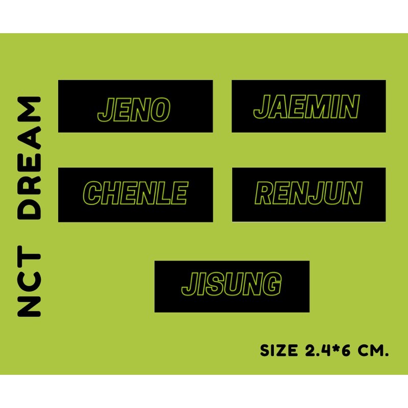 New💖 Name Tag Stickers NCT Dream  🧸🎨