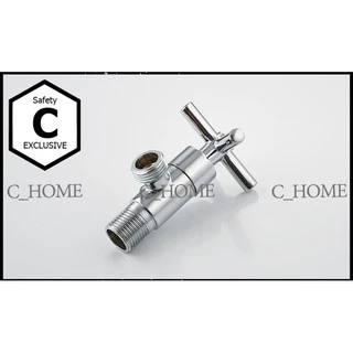 [C_HOME]ก๊อกฝักบัว สต๊อปวาล์ว ก๊อกฝักบัว หัวกากบาท ชุบโครเมี่ยม และ สแตนเลส มีสองแบบ