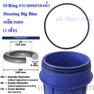 O-Ring กระบอกกรองน้ำ Housing Big Blue เกลียวนอก