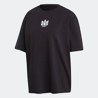 Tee เสื้อสาวอวบ HH adidas ORIGINALS Adicolor 3D Trefoil Tee ผู้หญิง สีดำ GM6763 เสื้อยืดคอกลมjWg