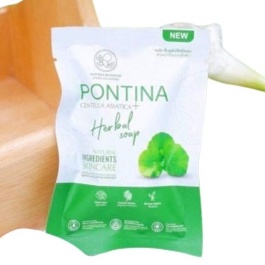 สบู่ใบบัวบกพรทิน่า Pontina Herbal Soap