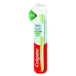 [สินค้าสมนาคุณงดจำหน่าย] Colgate คอลเกต สลิมซอฟท์ สไปรัล ดีท็อกซ์ ขนแปรงปลายเรียวดูแลช่องปาก ของแถม