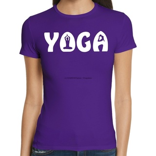 แขนสั้นcrew neckกระหน่ํา เสื้อยืด ลาย Yoga Yuga Sport Yama SPA India ABmbch44EEmagn60S-XXXXL