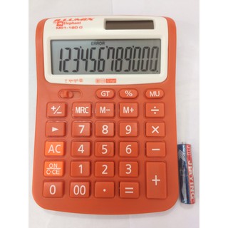 เครื่องคิดเลขตราช้าง รุ่น MO1-12D O Elephant Calculator (1อัน/กล่อง)