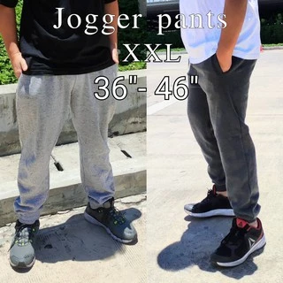 กางเกงขายาวไซส์ใหญ่ 2XL-5XL เอว 40"-60" ผ้านุ่มใส่สบาย กางเกงวอร์มขายาว ขาจั๊ม Jogger pants