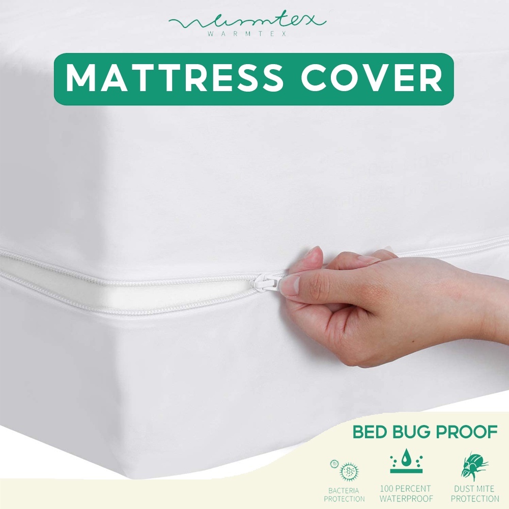 ซิปที่นอน Protector กันน้ํา Bedbug Proof ที่นอน Queen King ขนาด Cadar ผ้าคลุมเตียงแบบใช้แล้วทิ้ง – โปรปัง