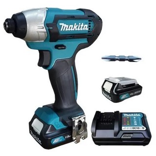 สว่านใช้แบต/กระแทก ยี่ห้อ MAKITA รุ่นTD110DWYE พร้อมแบตและแท่นชาร์ท