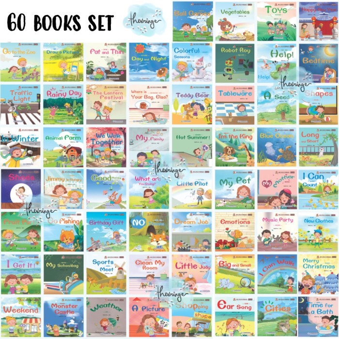 หนังสืออ่านหนังสือภาษาอังกฤษสําหรับเด็กชุด 60/40 เด็กหนังสือภาษาอังกฤษ