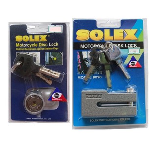 SOLEX + ล็อคดิสเบรค รถจักรยานยนต์ รุ่น 9030 + 9025 (เทา)