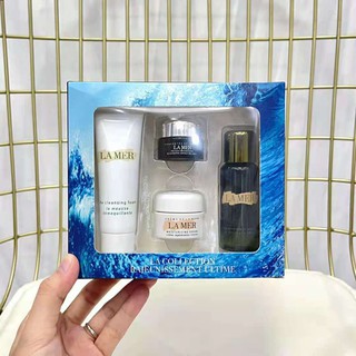 LA MER Soothing Moisturizing Skin Care 4-Piece Set Essence + Cleanser + Cream + Eye Cream