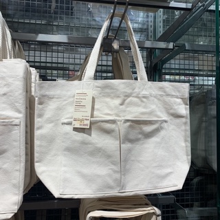 ⚡️ของมาแล้ว💥MUJI 100% tote bag ของแท้💯💯จากช็อป ผ้าคอตตอนเนื้อหนา จุได้เยอะ ขนาดดูรูปสุดท้ายจ้า💗