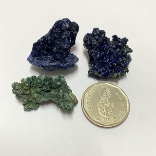 หินดิบอะซูไรต์ มาลาไคต์ Azurite, Malachite