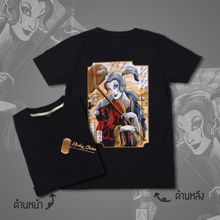 เสื้อยืดเสื้อยืดไซส์ใหญ่ S-5XL THE STREET  ลายHarley Quinn  ผ้าคอตตอนแท้ 100% (สินค้าพร้อมส่ง)