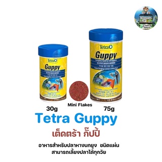 เต็ดตร้า กัปปี้ Tetra Guppy อาหารปลาหางนกยูง แบบแผ่นจิ๋ว เร่งสี เร่งโต ขนาด 30g/75g