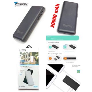 7echfuerza Power Bank แบตสำรอง 2 ช่องเสียบ พร้อมแทปไฟแสดงแบต ขนาด 20,000mAh