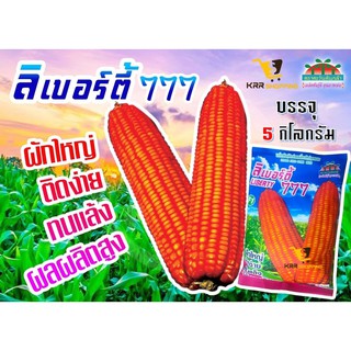 เมล็ดพันธุ์ ข้าวโพดอาหารสัตว์ ลิเบอร์ตี้ 777 ( 5 กิโลกรัม) เมล็ดพันธ์ข้าวโพดเลี้ยงสัตว์ลูกผสม ขนาด 3 หุน ข้าวโพด