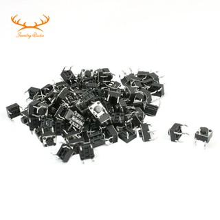 ☀SALE☀100Pcs DIP Through Hole SPST Momentary Tactile Tact Switch 6 x 6 x 5mm