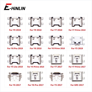 แจ็คเชื่อมต่อพอร์ตชาร์จ USB สําหรับ HuaWei Y9 Y7 Y6 Pro Y5 Prime Lite GR5 2017 2018 2019 Micro Type-C Socket