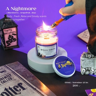 เทียนหอม Halloween Collection2021- กลิ่น A Nightmare 💜👻🌙 (ขนาด150ml.)