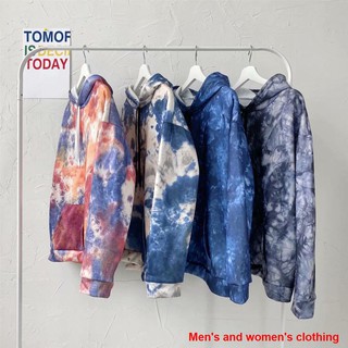 เสื้อฮูด【kin18w】Tie-dye designHoodies เสื้อกันหนาวมีหมวก