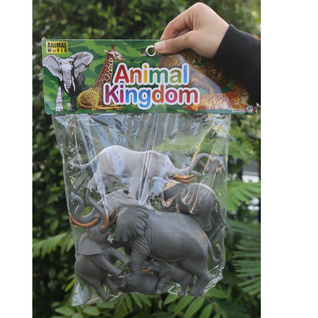 โมเดลสัตว์ชุดโขลงช้าง Animal kingdom