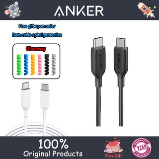 Anker A8856 สายเคเบิลชาร์จเร็ว พลังงานสูง 100W ทนทาน สําหรับอุปกรณ์อินเตอร์เฟส Type-c III USB c เป็น USB c