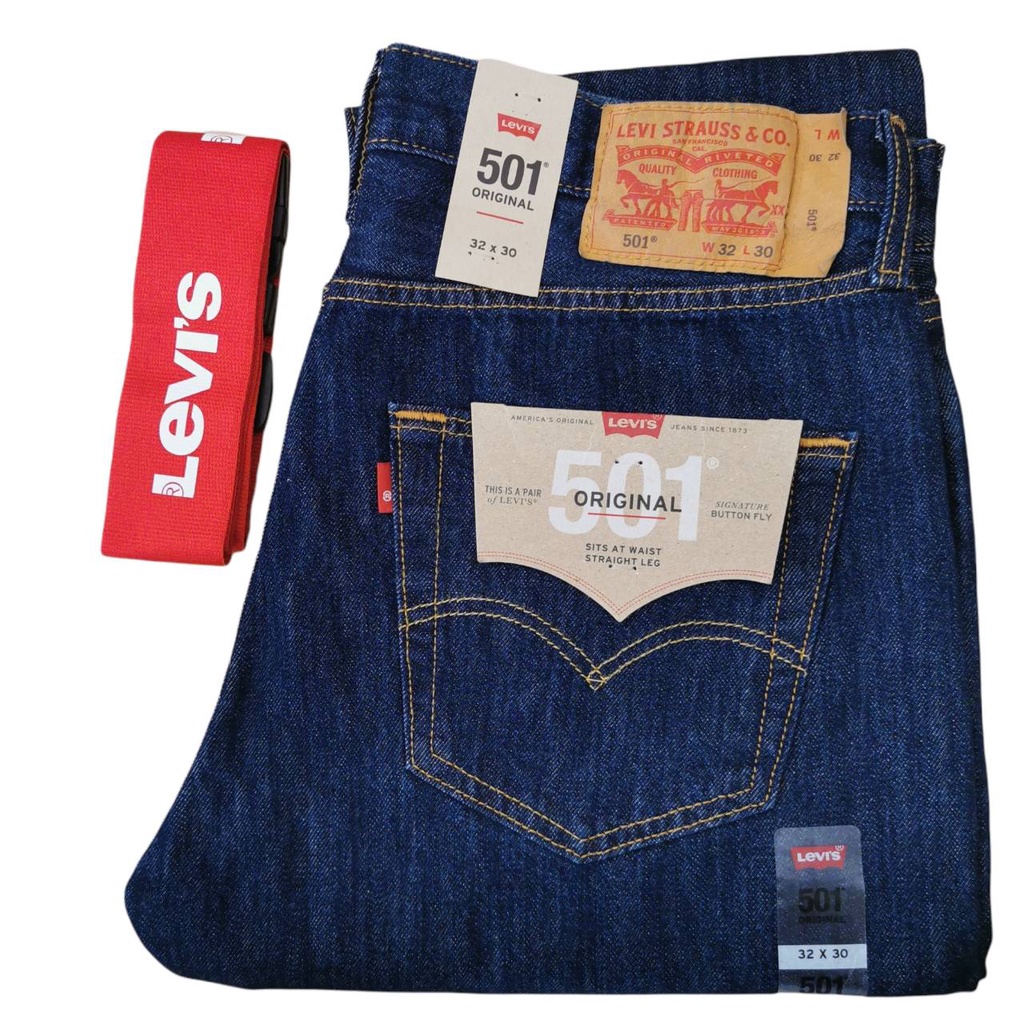 กางเกงยีนส์ Levi's 501 กางเกงผู้ชาย รุ่นยอดฮิต 0115 รับประกันแท้ 100% สุินค้านำเข้าจาก USA  ยีนส์กระ