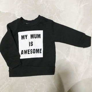 เสื้อแขนยาวเด็ก กันหนาว สีดำ size 9-12 มือ2