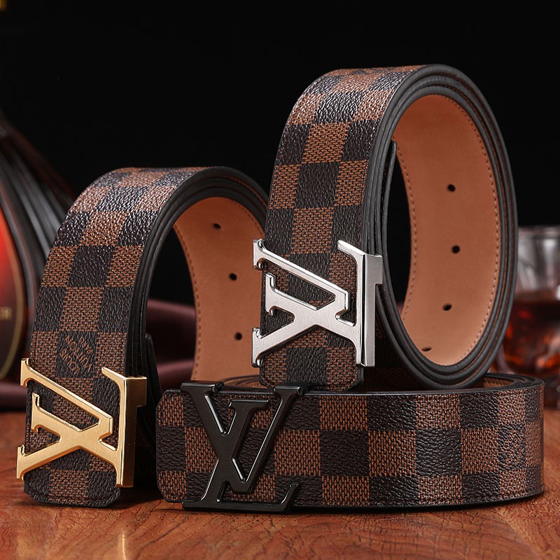 Louis. Vuittons Belts Designer's Famous Brand Leatherhigh Quality Belt LV Fashion Metal Buckle