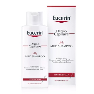 Eucerin Democapillaire PH5 Mild Shampoo Senstive Scalp 250ml (ยูเซอริน แชมพูสูตรอ่อนโยน บำรุงเส้นผม ลดผมขาดร่วง)