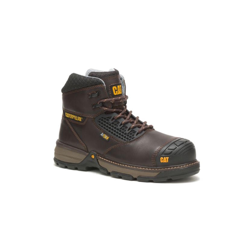 [พร้อมส่ง] Caterpillar Men's Excavator Superlite Carbon Comp Toe Work Boot รุ่น P91340 รองเท้าเซฟตี้ สีน้ำตาล