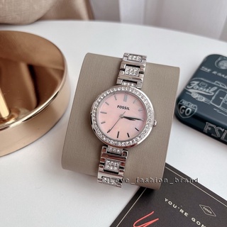 👑ผ่อน0%~แท้100%👑 นาฬิกาข้อมือ สีชมพู FOSSIL BQ3182 Karli Pink MOP Dial Stainless Steel