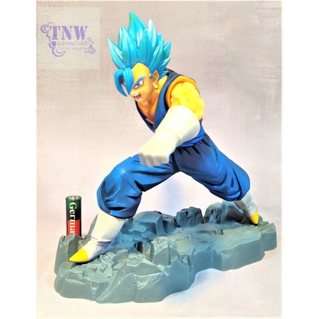 [มือสอง งานแท้ ญี่ปุ่น] Son Goku โกคู ซุปเปอร์ไซย่า บลู ขนาด 7"-8" ฐานหิน Dragonball ดราก้อนบอล งานแท้ Banpresto