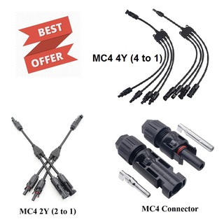 MC4 Connector มาตรฐาน IP67 ตัวเชื่อมต่อพลังงานแสงอาทิตย์ สำหรับแผงเซลล์แสงอาทิตย์ และ ระบบไฟฟ้าโซลาร์เซลล์