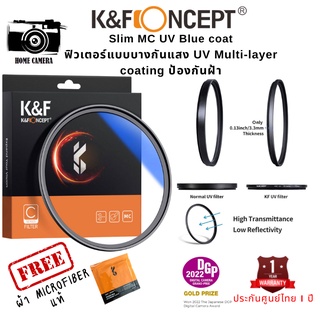 [คืน 25c. ทักแชทรับโค้ด]K&F UV Filter Slim กันรอยกันแสง แบบบาง ส่งจากไทย