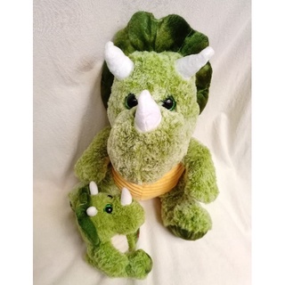 ตุ๊กตาไดโนเสาร์ 🦖 ไทรเซอราทอปส์ ตุ๊กตาแม่ลูก💚 Dinosaur Triceratops plush