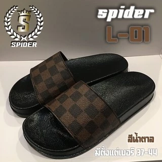 2.2 ลด 10% ใส่ MS30FEB รองเท้าแตะแบบสวม SPIDER รุ่น L01มี 3 สี ดำ, น้ำตาล, ครีมเบอร์ 37-44