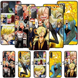 เคสโทรศัพท์ซิลิโคน แบบนิ่ม ลาย Si59 วันพีช Sanji สีดํา สําหรับ Xiaomi Redmi Note 8T 8 7 6 5 K30 Pro