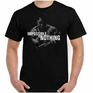 เสื้อยืดcalandfashionMuhammad ali t-shirt, impossible is nothing quote boxing boxer mike tyson fury-
							
							show