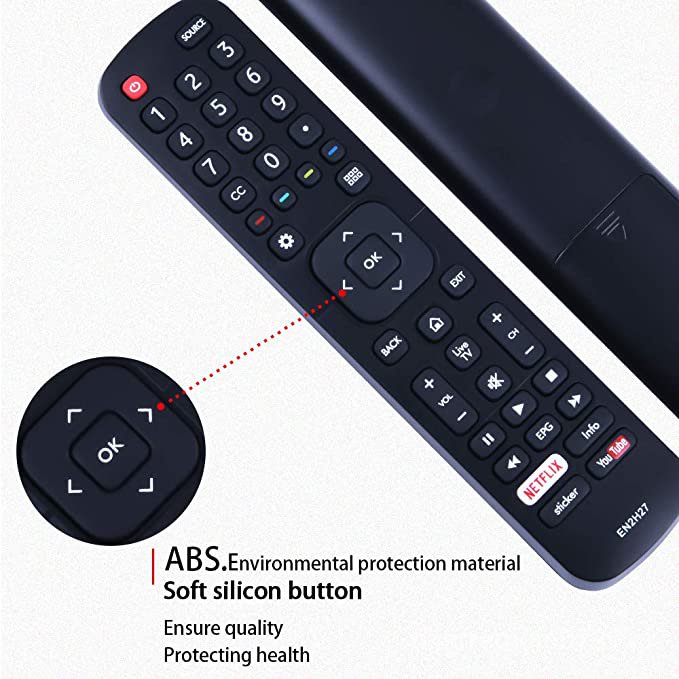 Hisense ควบคุม Remoto Led สมาร์ททีวี En2h27 EN2H27B EN2H27HS ER-3607R ER-22655HS EN2H27D ใช้งานร่วมก