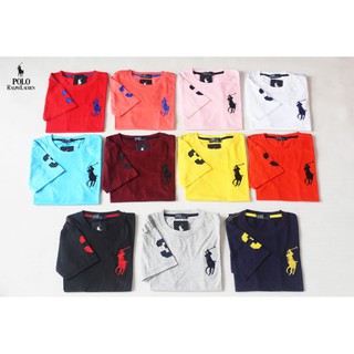 POLO 🐎 เสื้อยืดโปโล-งานปัก พร้อมส่ง (สีพื้น)