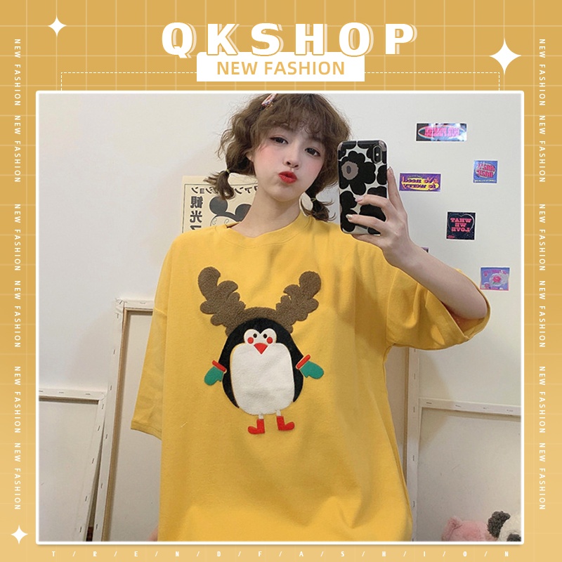 QKshop 🌪ห้ามพลาดความน่ารักใสๆกรุบๆ☀️ เสื้อยืดน้องแพนกวิ้น ผ้านิ่มสุดในยุคนี้💖 ต้องมีติดตู้ไว้แล้วปะละ ต้องลอง☁️