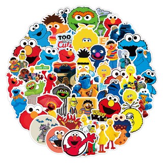 Y&amp;P | Sesame Street สติกเกอร์กันน้ำรูปแบบที่แตกต่างกัน, 50 ชิ้น