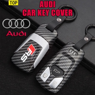 เคสกุญแจรีโมทรถยนต์ ABS คาร์บอนไฟเบอร์ สําหรับ Audi C6 A7 A8 R8 A1 A3 A4 A5 Q7