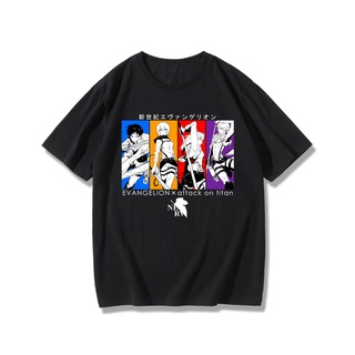 T-shirt  เสื้อยืดแขนสั้น พิมพ์ลายอนิเมะ Attack on Giant Ayabori Asuka สําหรับผู้ชายS-5XL