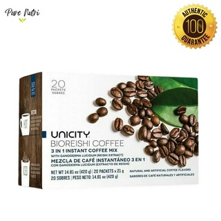 Bio Reishi Coffee Unicity กาแฟไบโอริชี่ ยูนิซิตี้สูตรใหม่ 20 ซอง