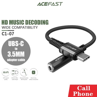 ตัวแปลง Acefast รุ่น C1-07 อะแดปเตอร์ USB-C เป็น AUX ขนาด3.5มม. สำหรับโทรศัพท์มือถือ แท็บเล็ต และอุปกรณ์ที่มี USB-C