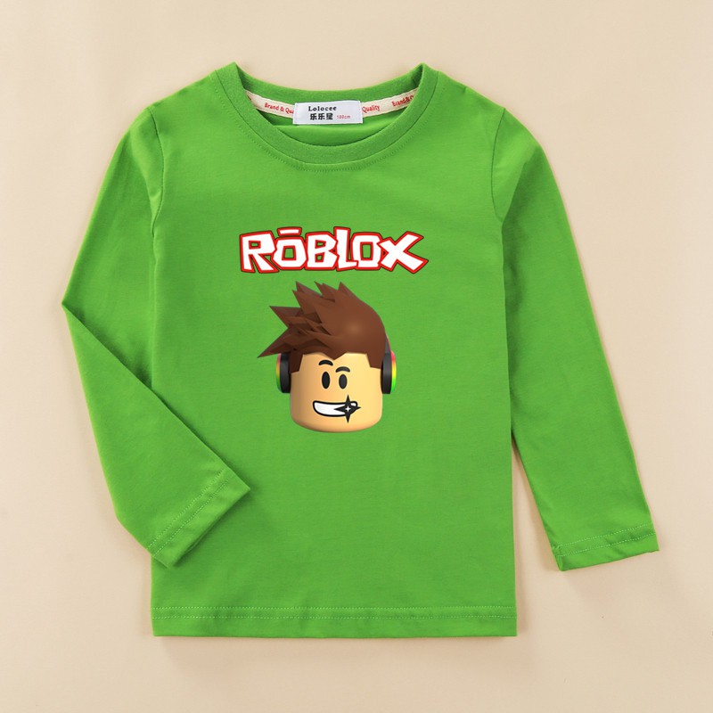 Kids Long Sleeve T Shirt เส อแขนยาวสำหร บเด กเส อย ด Roblox Boy Tops Cotton Clothes Shopee Thailand - แตก มาล สวยมาก t shirt roblox